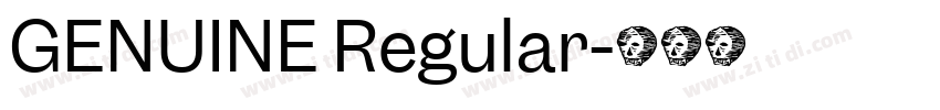 GENUINE Regular字体转换